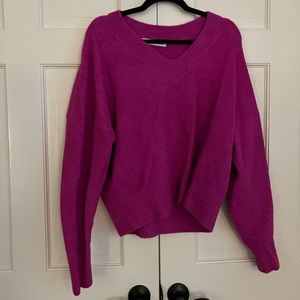 Zara pink v neck sweater